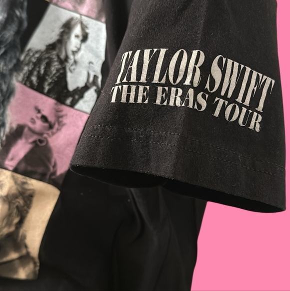 TAYLOR SWIFT The Eras Tour Black Concert T-Shirt Portrait Print | Size Large - Picture 4 of 9